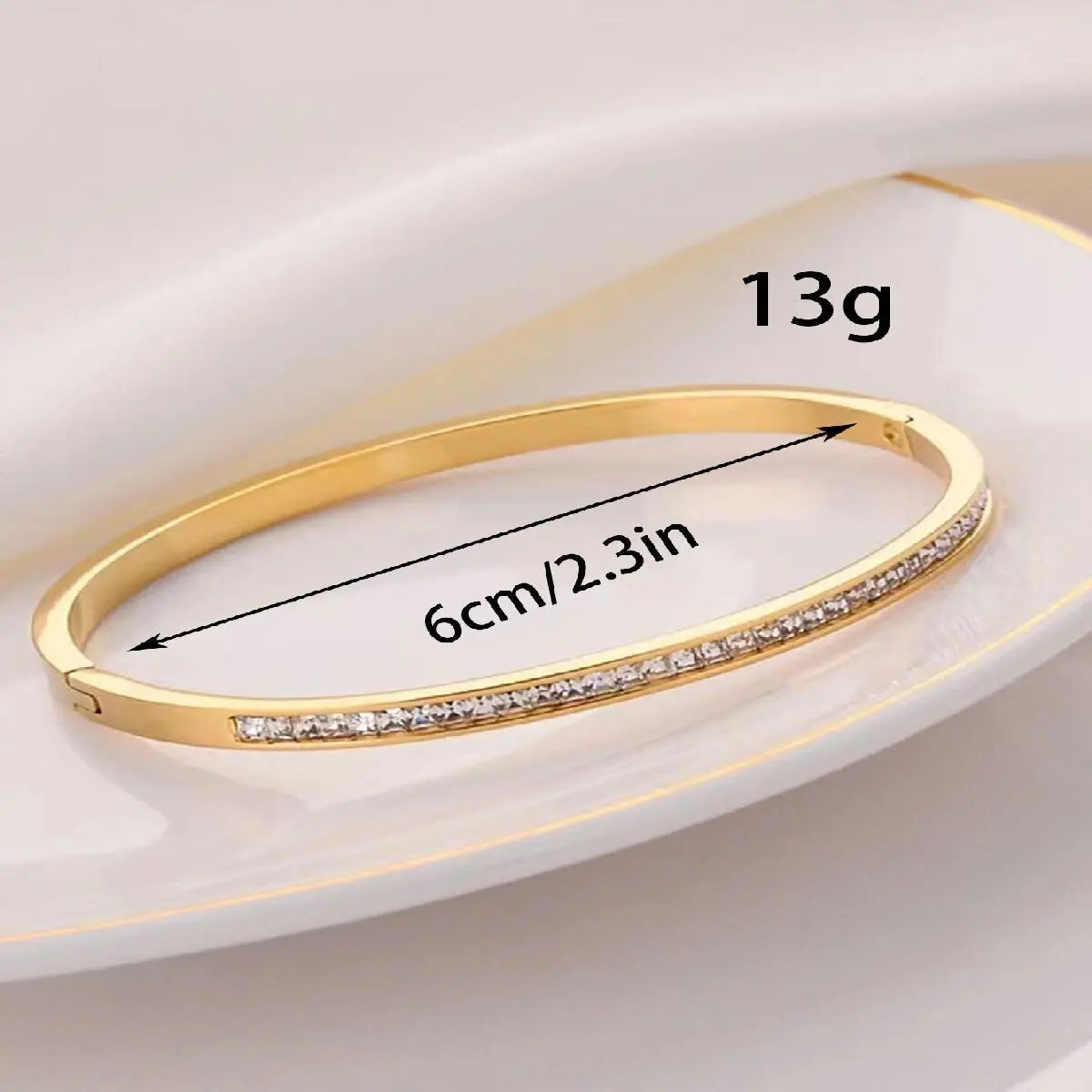 Evan Jewelry 1pc Titanium Steel Gold Bracelet