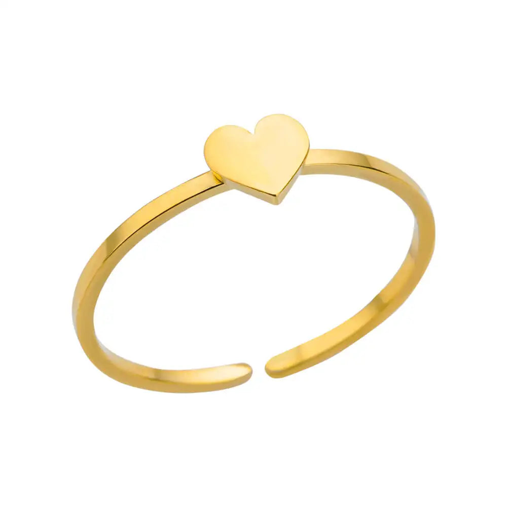 Evan Jewelry 316L Stainless Steel Rings for Women Gold Color