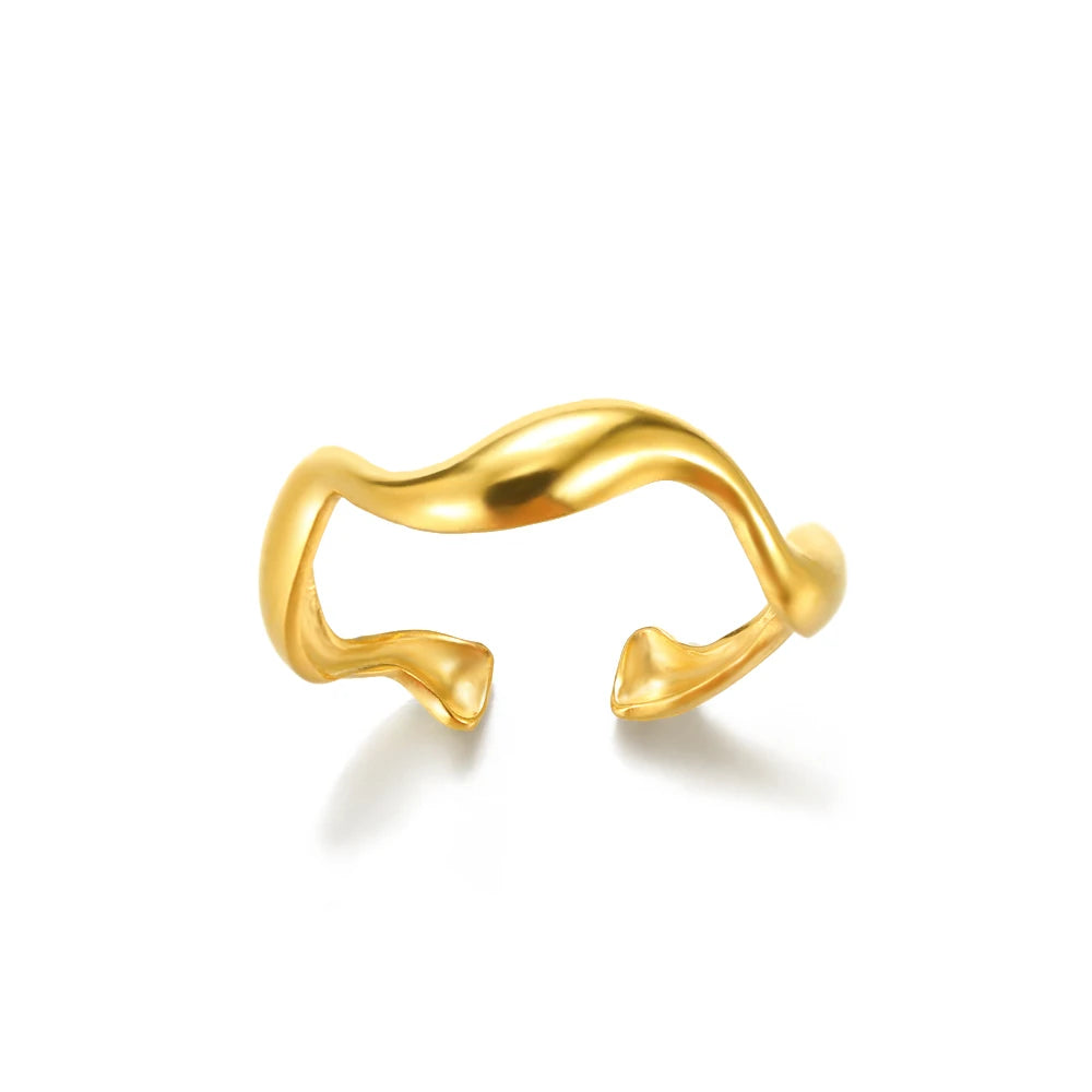 Evan Jewelry 316L Stainless Steel Rings for Women Gold Color