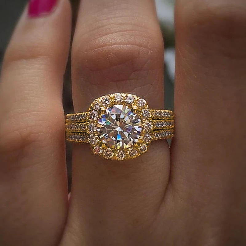 Evan Jewelry Women Rings with Brilliant Cubic Zirconia Luxury Engagement Rings