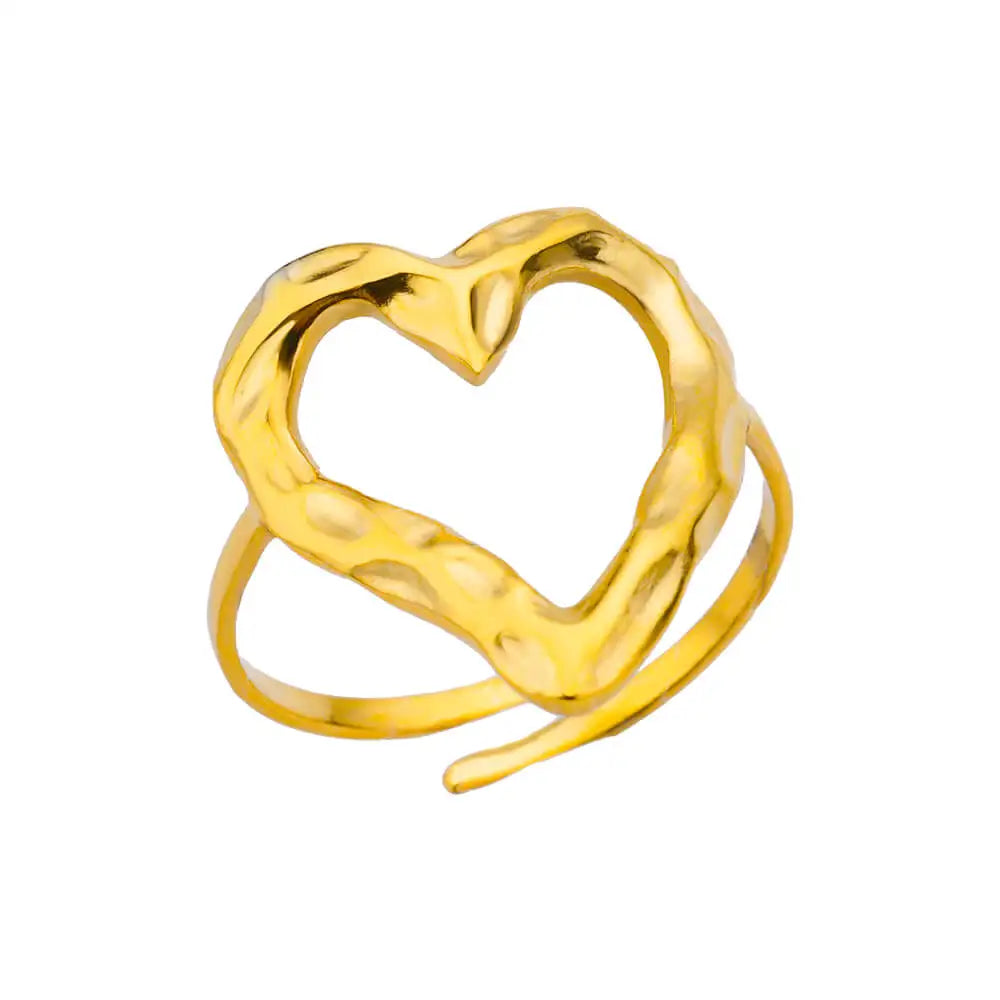 Evan Jewelry 316L Stainless Steel Rings for Women Gold Color