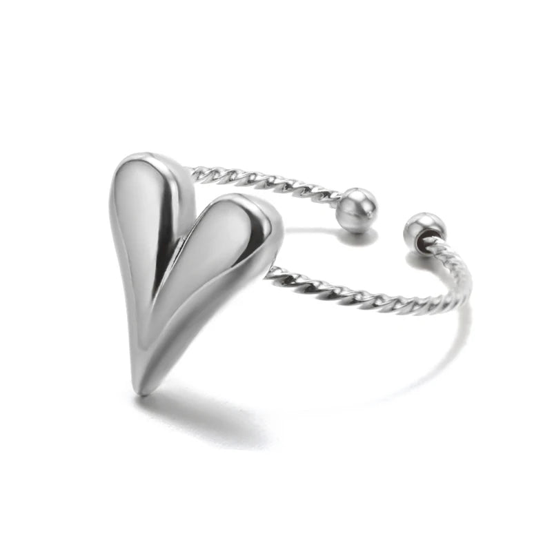 Evan Jewelry 316L Stainless Steel Rings for Women Gold Color