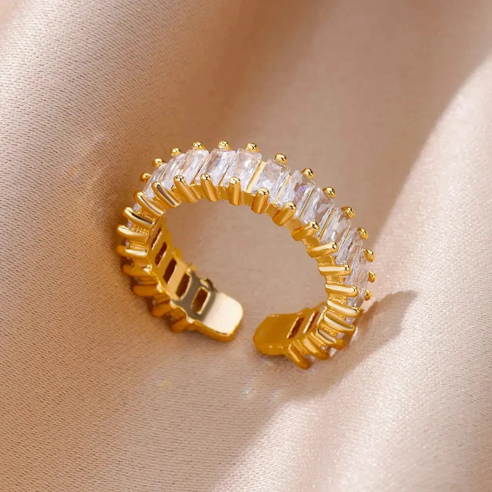 Evan Jewelry 316L Stainless Steel Rings for Women Gold Color
