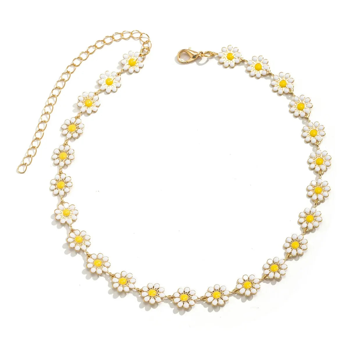 Evan Jewelry Kpop Flower Daisy Clavicle Chain Necklace for Women