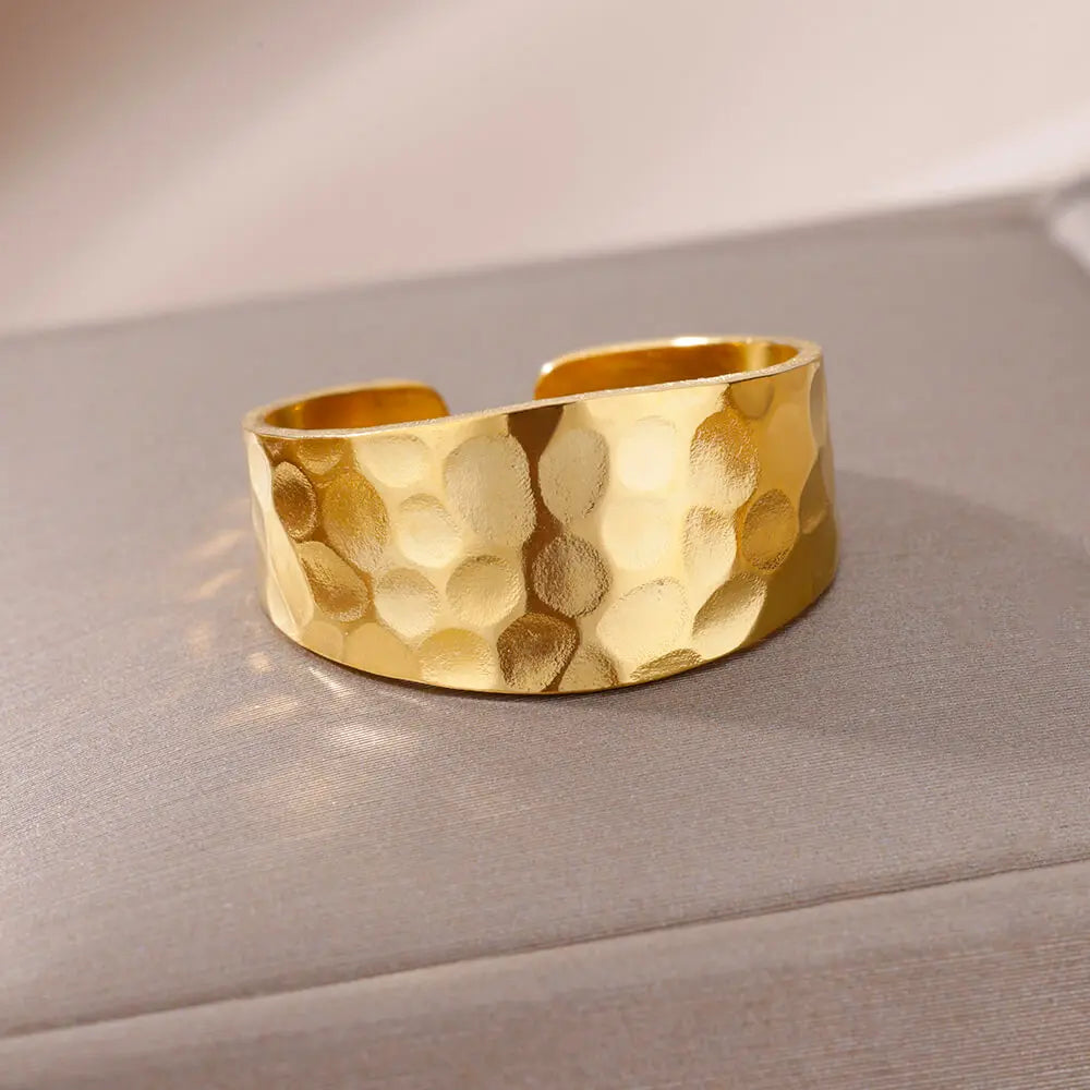 Evan Jewelry 316L Stainless Steel Rings for Women Gold Color