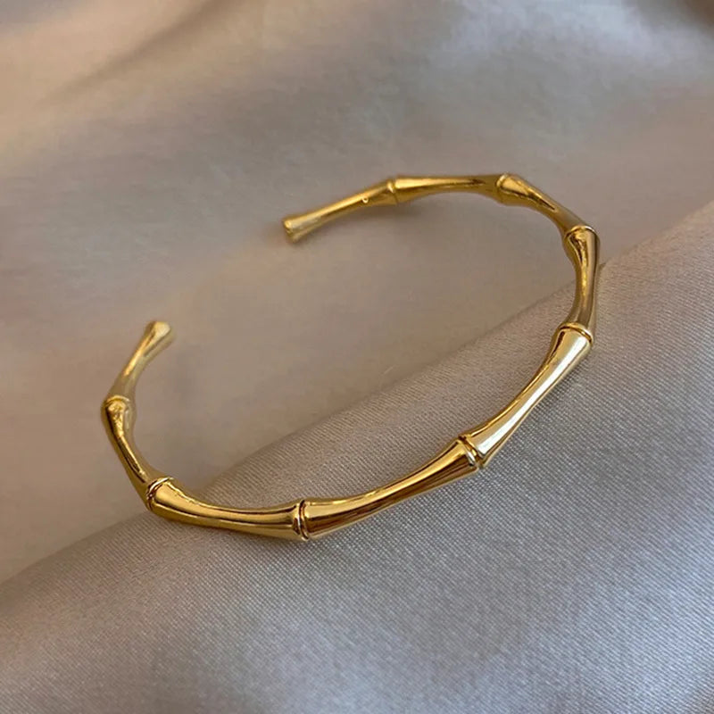 Evan Jewelry 1pc Titanium Steel Gold Bracelet