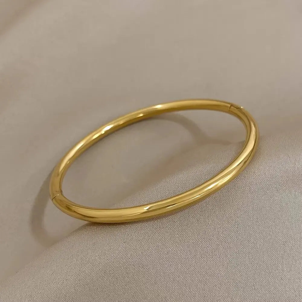 Evan Jewelry 1pc Titanium Steel Gold Bracelet