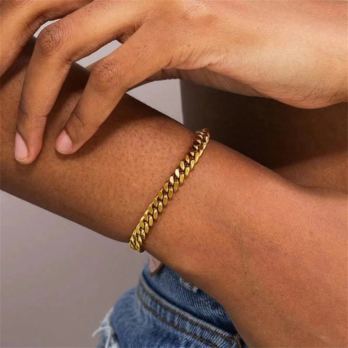 Evan Jewelry 18K Gold Plated Stainless Bracelet for Women