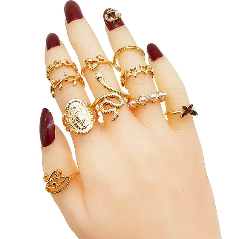 Evan Jewelry 30pc/Lot Gold Color Finger Rings