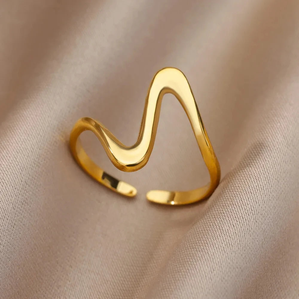 Evan Jewelry 316L Stainless Steel Rings for Women Gold Color