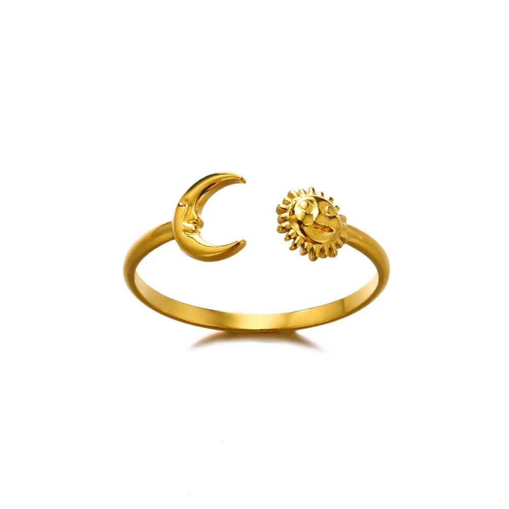 Evan Jewelry 316L Stainless Steel Rings for Women Gold Color