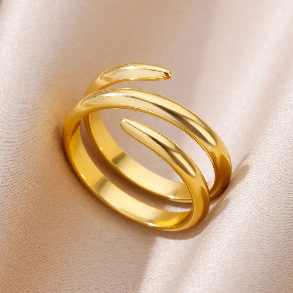 Evan Jewelry 316L Stainless Steel Rings for Women Gold Color